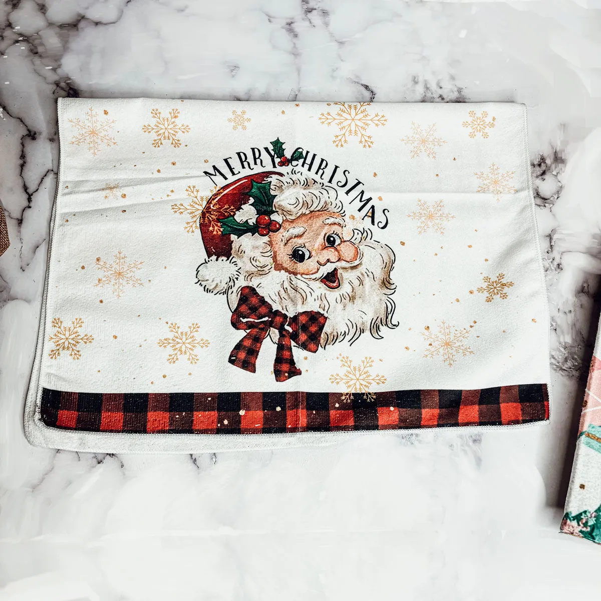 Vintage Santa Hand Towel