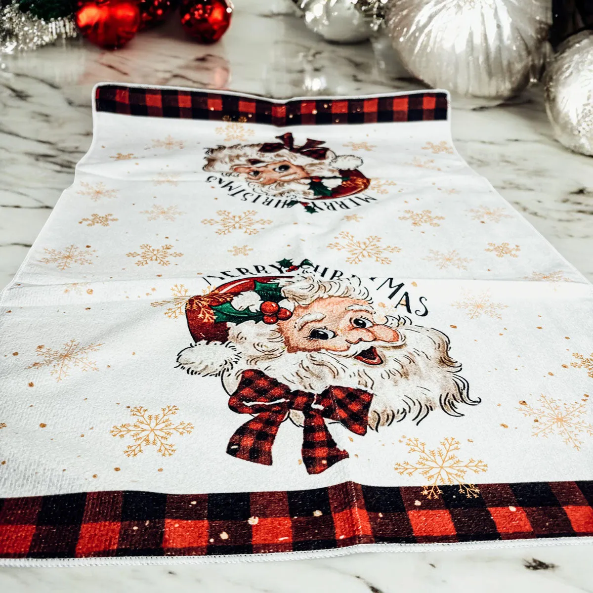 Vintage Santa Hand Towel