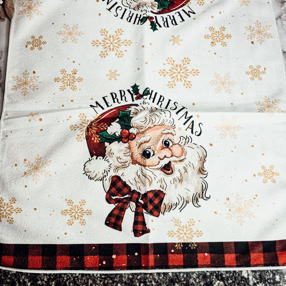 Vintage Santa Hand Towel