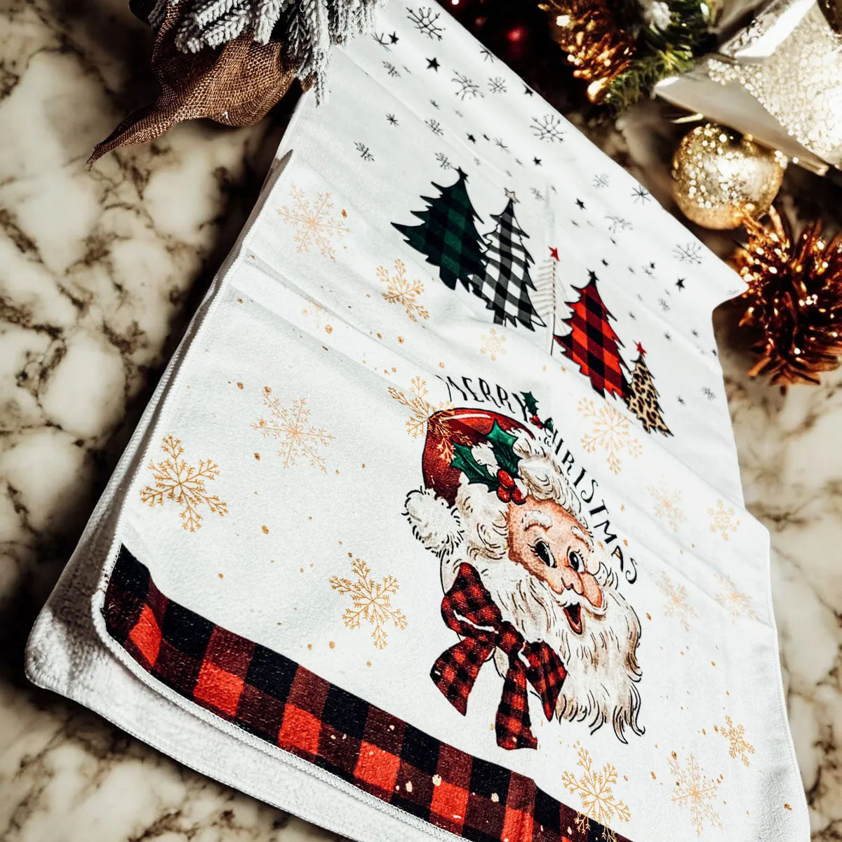 Vintage Santa Hand Towel