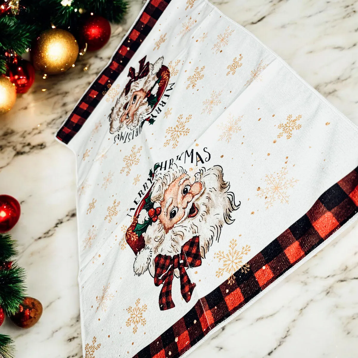 Vintage Santa Hand Towel