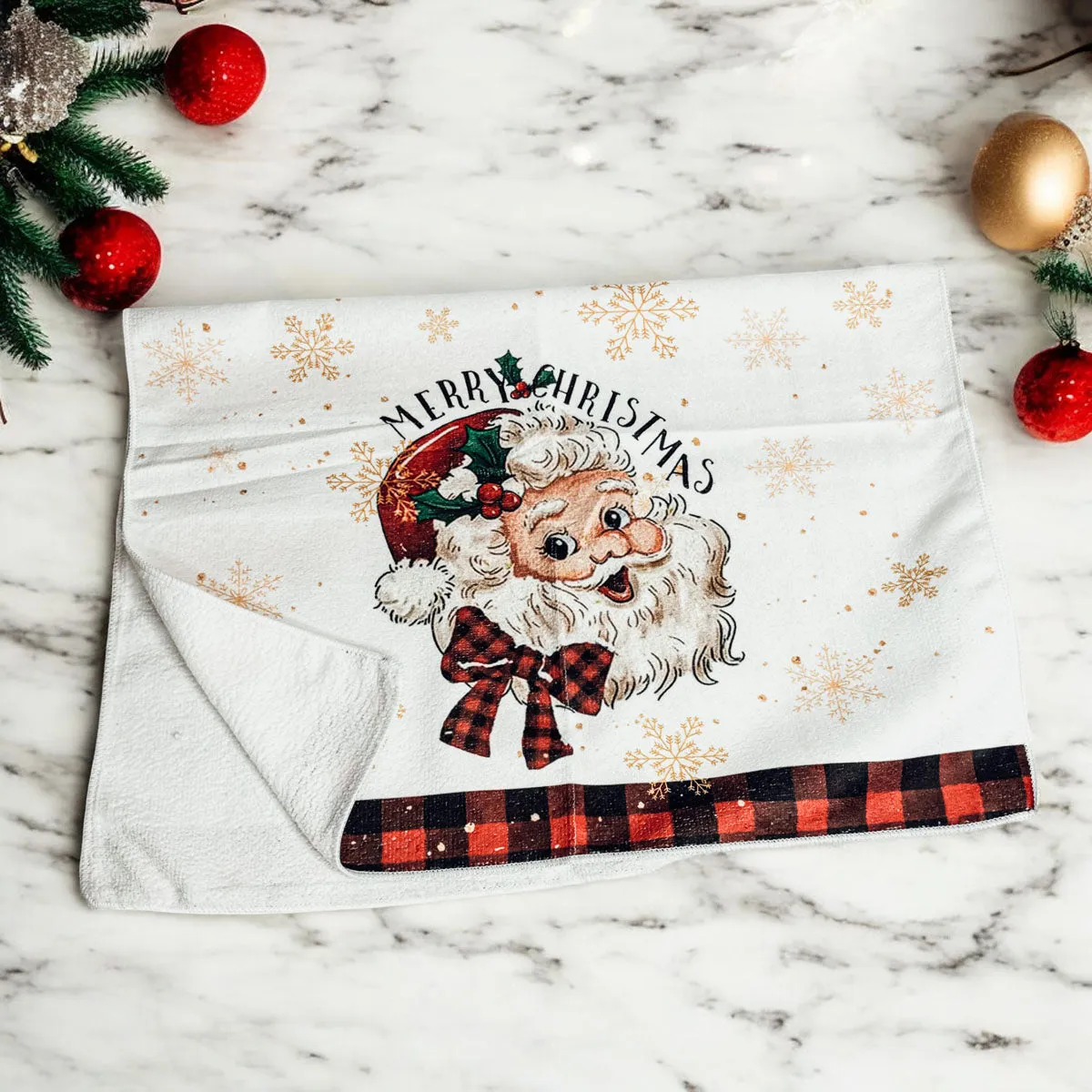 Vintage Santa Hand Towel