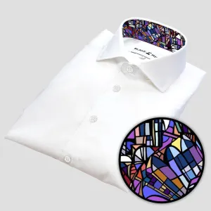 White with Stained Glass Accents Shirt