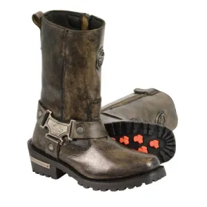 women's distressed brown boot