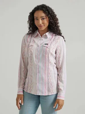 Women's Wrangler Retro Southwest Print Snap Shirt