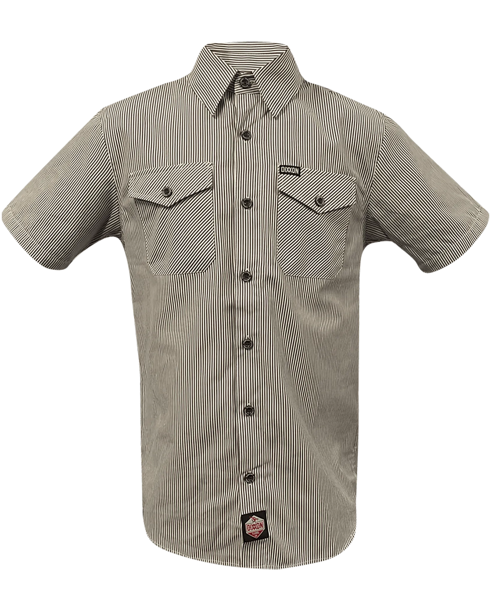 WorkForce Short Sleeve Work Shirt - White & Brown